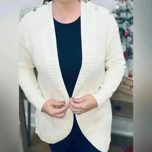 Charter Club NWT cream cardiagn